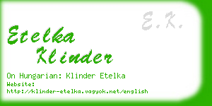 etelka klinder business card